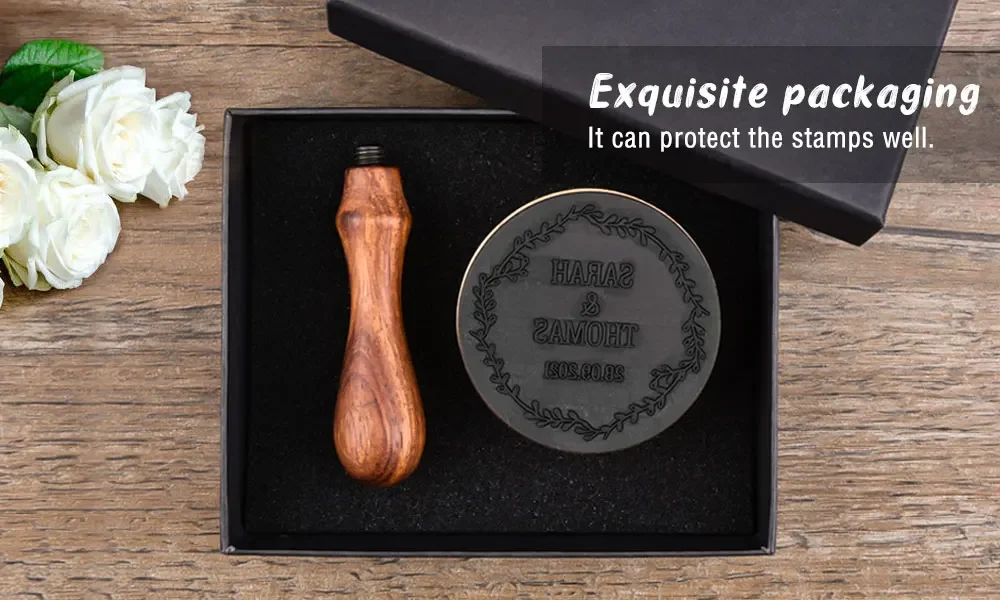 Custom Rubber Stamp for Cup – Personalized Wooden Handle Seal with Clear Logo – Ideal f... - SKU CRS12353 - UGI Packaging