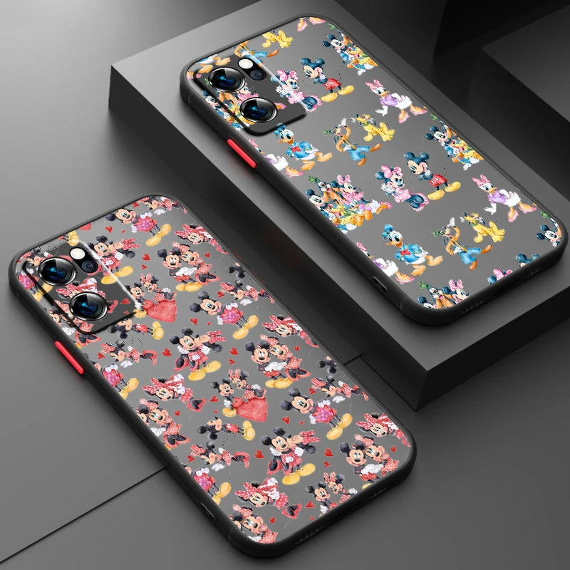 

Princess Mickey Mouse For OPPO Realme GT Neo Q5 Q3S Q3T Master 8 7 6 Lite Pro Frosted Translucent Hard Phone Case Fundas Cover