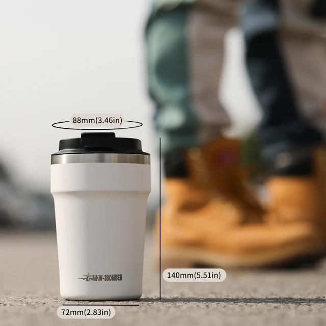 MHW-3BOMBER 360ml standardisPortable Thermo Tasse Pour Café Tasse D'eau Tasse En Acier Inoxydable Tasse Extérieure Avec Couvercle Voyage De Voiture étanche 4