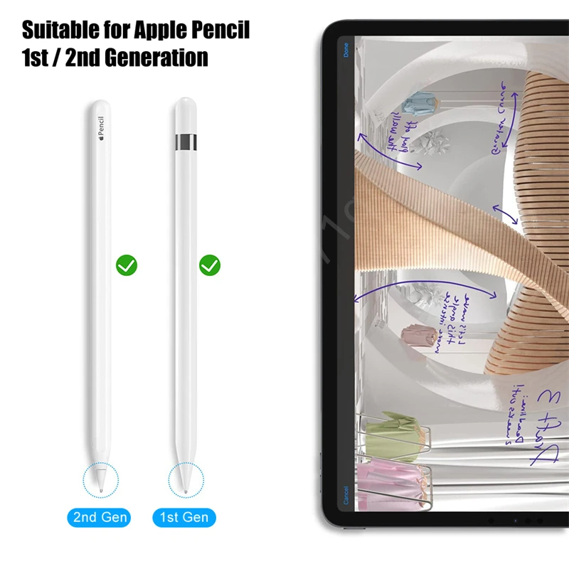 Puntas para Apple Pencil 2 Generación Stylus Pen Tip, punta de Metal iPencil, reemplazo para Apple iPad Pencil 1 2ª generación Soft 2B