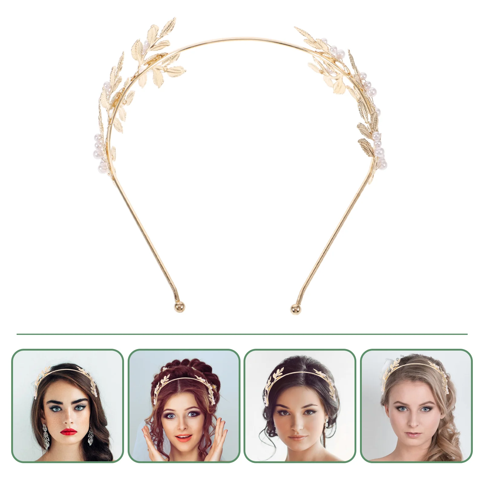 

Hair Bands Headband For Girl Woman Women Accessory Metal Party Headbands Pearl Bridal With Fake Wedding Headdress Bride