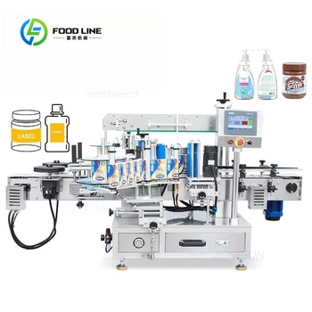 Etichettatrice da tavolo automatica personalizzata multifunzionale per bottiglie quadrate piatte rotonde