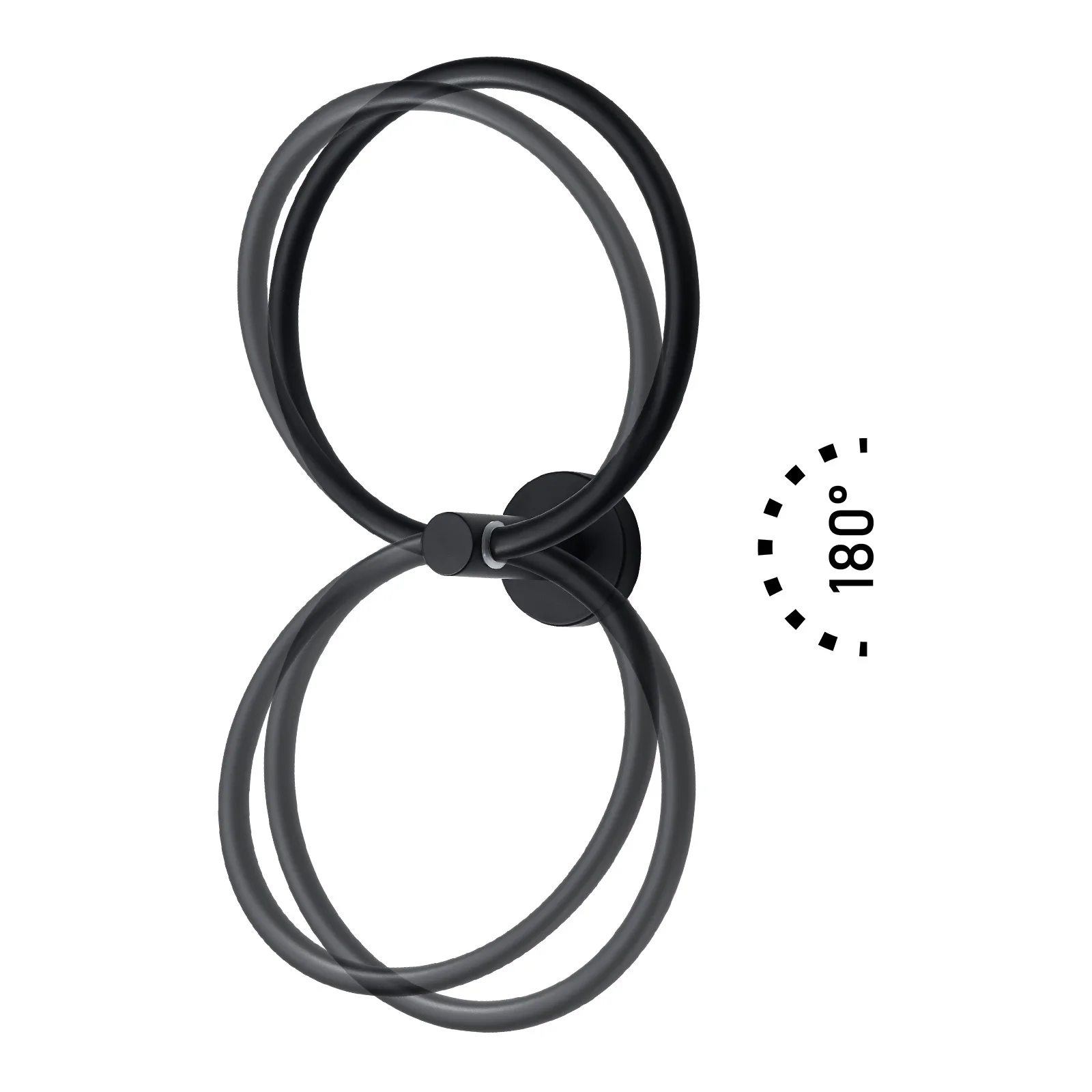 SARIHOSY Towel Ring Matte Black 304 Stainless Steel Wall Mounted for Home Hotel Bathroom Accessories