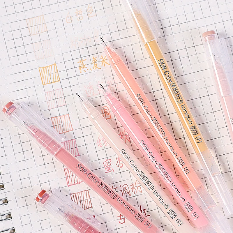 9 Pcs/Set Multi-Color Gel Pens Large Capacity Colored Ink Art Marker Liner for Students Drawing Painting Handbook Pen