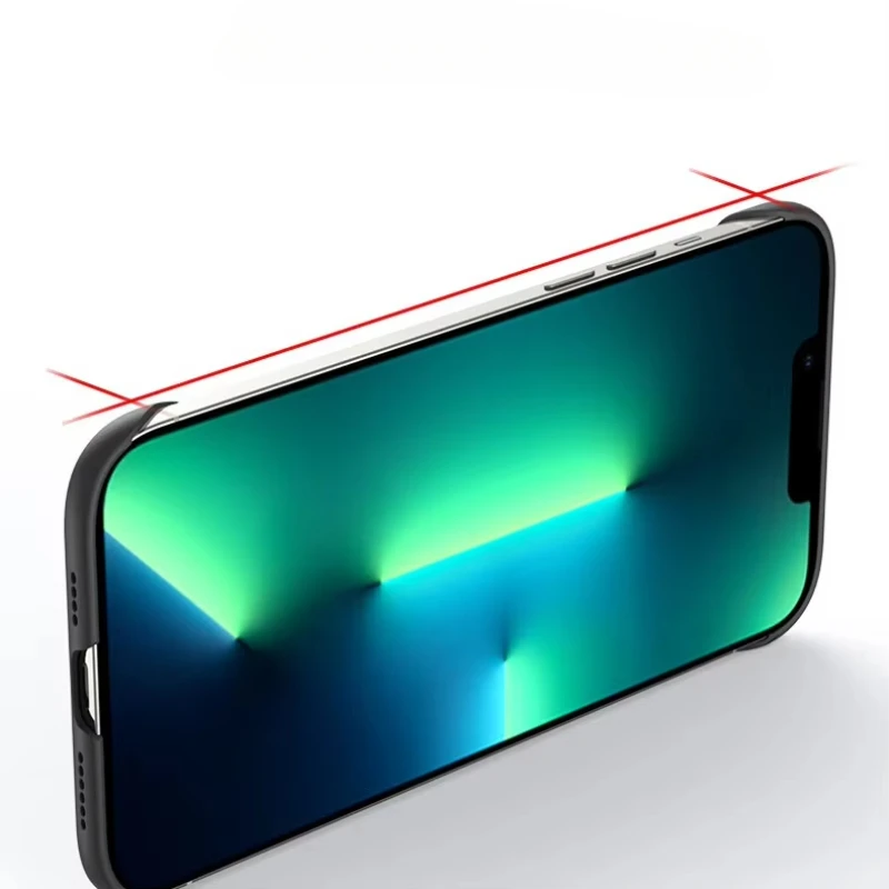 Frameless Slim Matte Shockproof Hard PC Candy Bumper Case