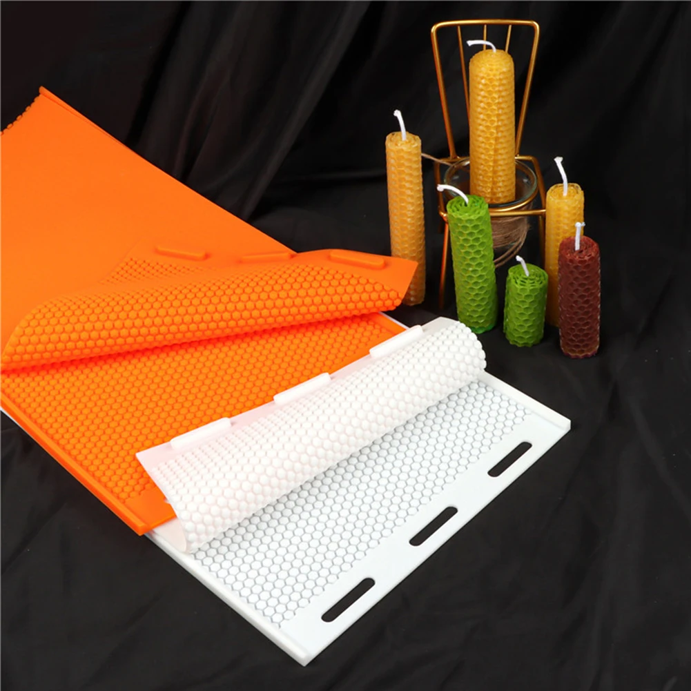 2pcs Beewax Foundation Sheet Mould Reusable Silicone Bee Hive Basis Press Sheet Mould Lightweight Practical Beekeeping Equipment