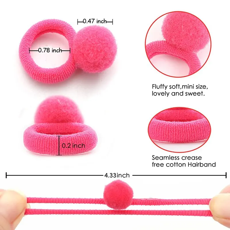 Hair Accessories 120PCS Set For Girls Bowknot Hair Band Children Ponytail Holder Ties Kids Elastic Rubber Bands