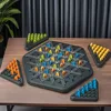 New Chain Triangle Chess Game Triggle Rubber Band Game Educational Interactive Game Battle Set For Family Party Gift 1