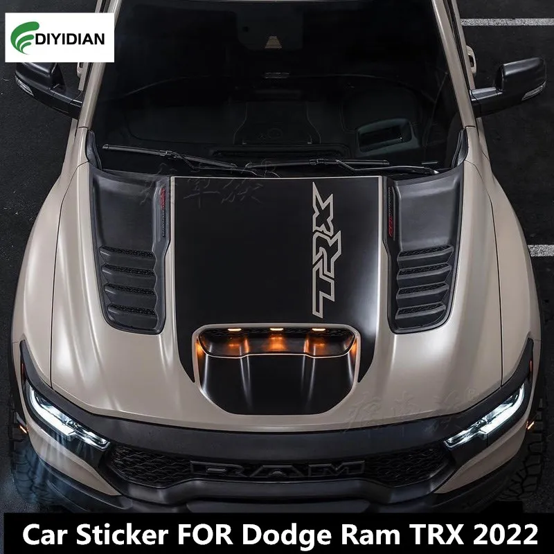 

Фотообои для Dodge Ram TRX 2022 Обрезанные Модные спортивные наклейки шпон