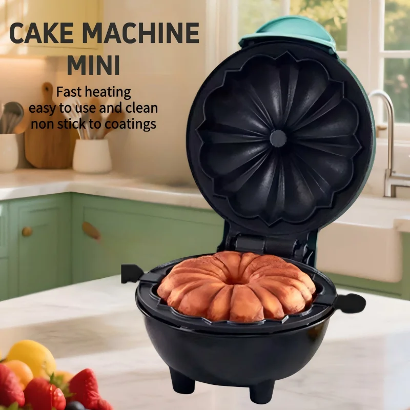 Mini máquina portátil para hacer pasteles, bloque calefactor, fácil de limpiar, ideal para el desayuno, ideal para la cocina y el hogar - AliExpress