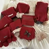 Children's Fashion New Year's Knitted Wool Red Scarf Warm Cold Extended Knitted Travel Scarf for 2-8 Year Kids