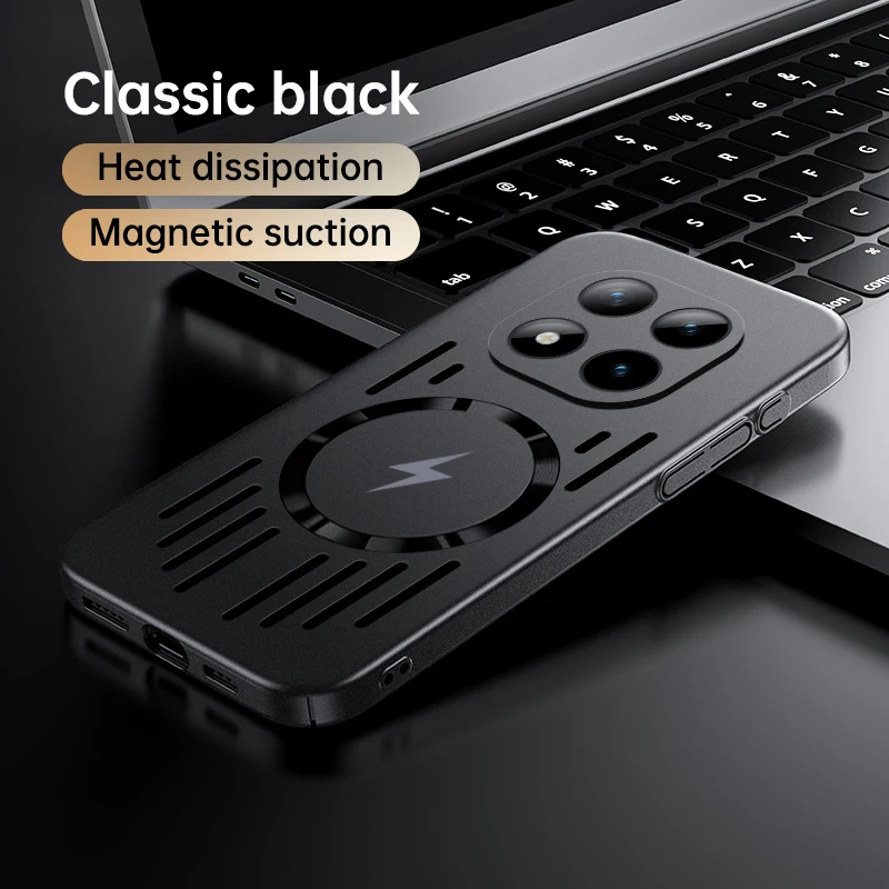Luxury Magnetic Heat Dissipation Phone Case with Breathable Design