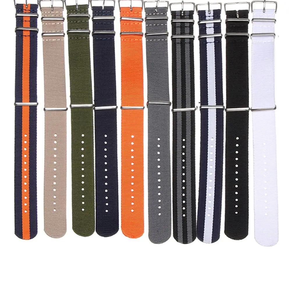 Durable Adjustable Nylon Sport Bracelet Watch Strap Loop