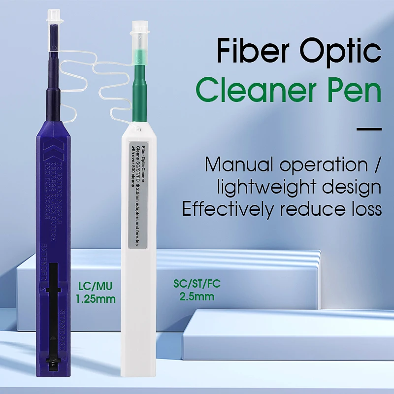 5PCS/lot FTTH Optical Fiber Pen Tool 2.5mm LC MU 1.25mm SC FC ST LC Connector Optical Smart Cleaner