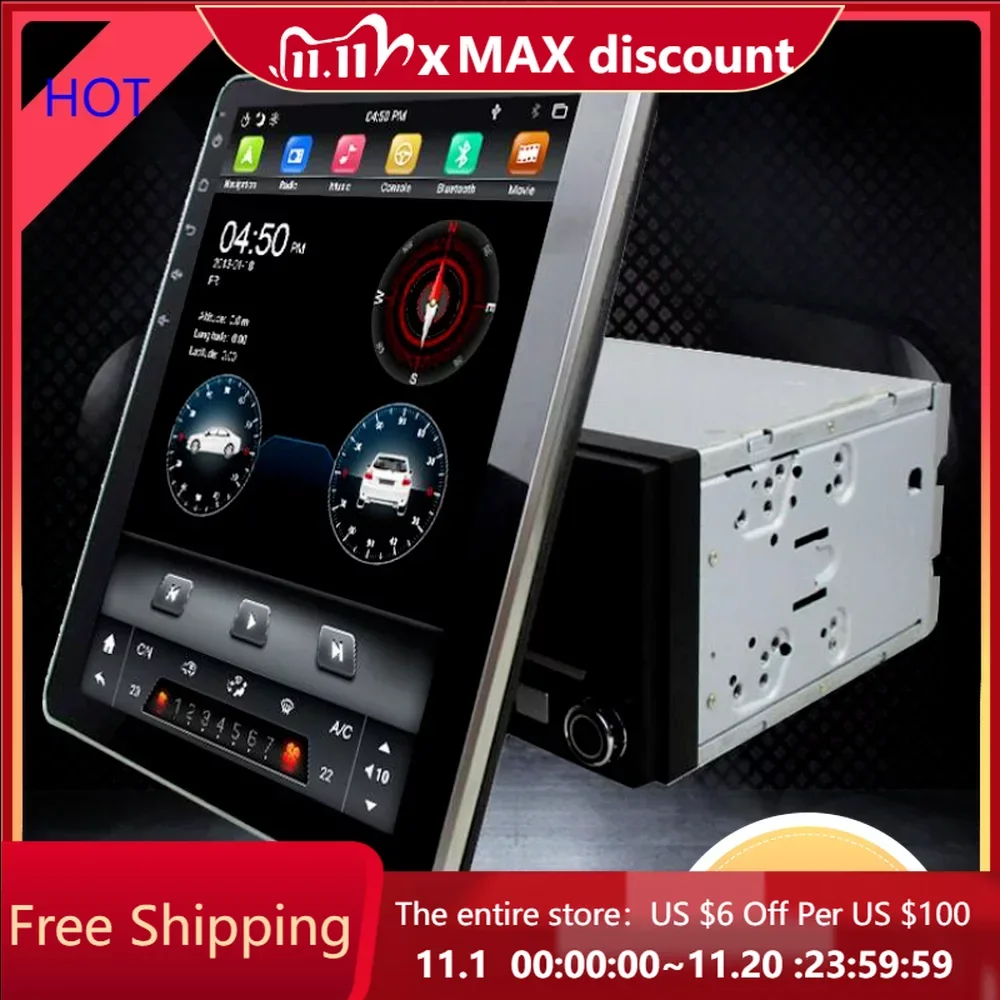 9.7" Auto Radio Stereo Multimedia Player Manual Rotating Screen