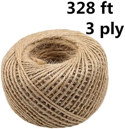 Cuerda De Yute Natural De 1 Mm, 328 Pies Para Manualidades De Regalo, Proyectos De Manualidades, Envoltura, Agrupación, Embalaje, Jardinería Y Más