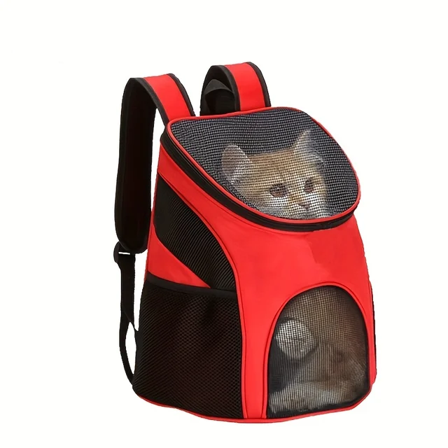 Cat bag for outdoor use, foldable cat and dog breathable large capacity backpack for hiking and walking Cat bag for outdoor use, foldable cat and dog breathable large capacity backpack for hiking and walking