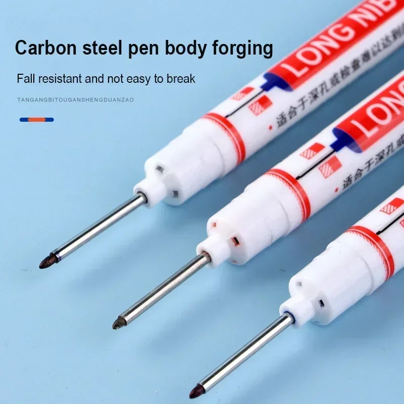 Long Head Marker Marking Pen Permanent Paint Pen Set for Woodworking Decoration Deep Hole Marker Stationery Art Supplies 1/5 PCS Permanent Marker