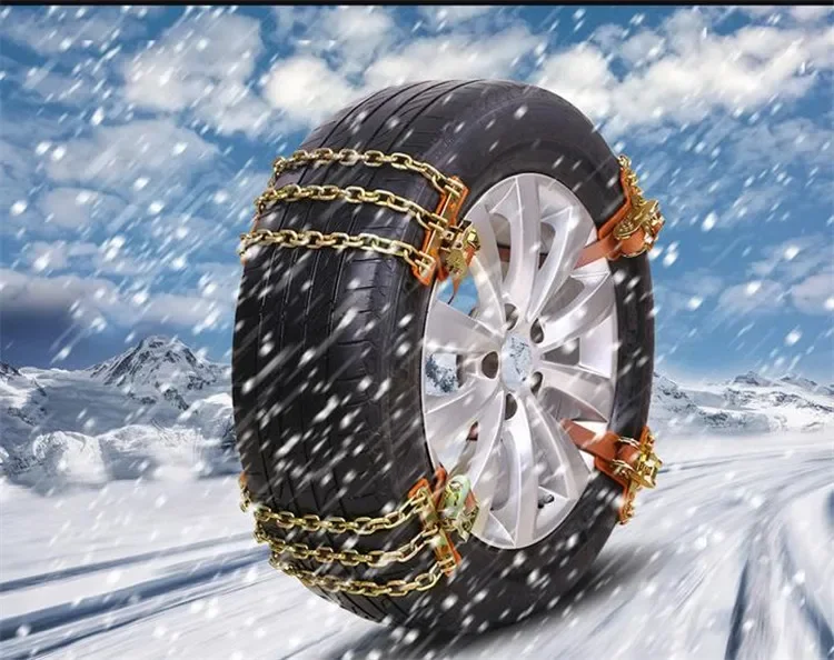 8pcs Automobile Emergency Snow Chains Universal Car Tyre Winter Roadway Safety Chains Snow Climbing Mud Ground Anti Slip