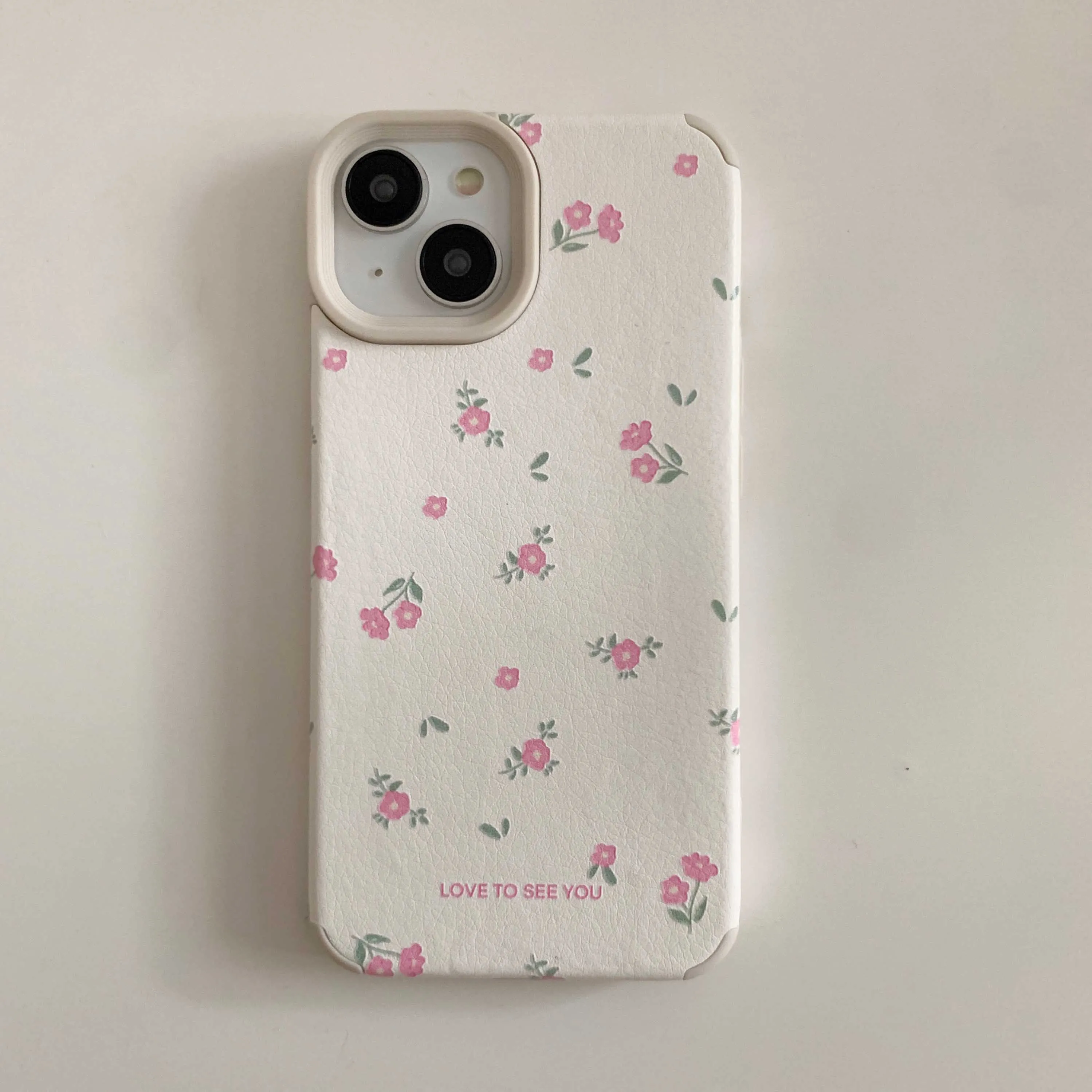 Little Flower Soft Leather iPhone Case
