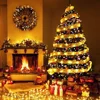 3.8CM Wide Christmas Ribbon Fairy Light Christmas Decoration DIY Bows String Light Tree Ornaments For Home Xmas Decor New Year 2