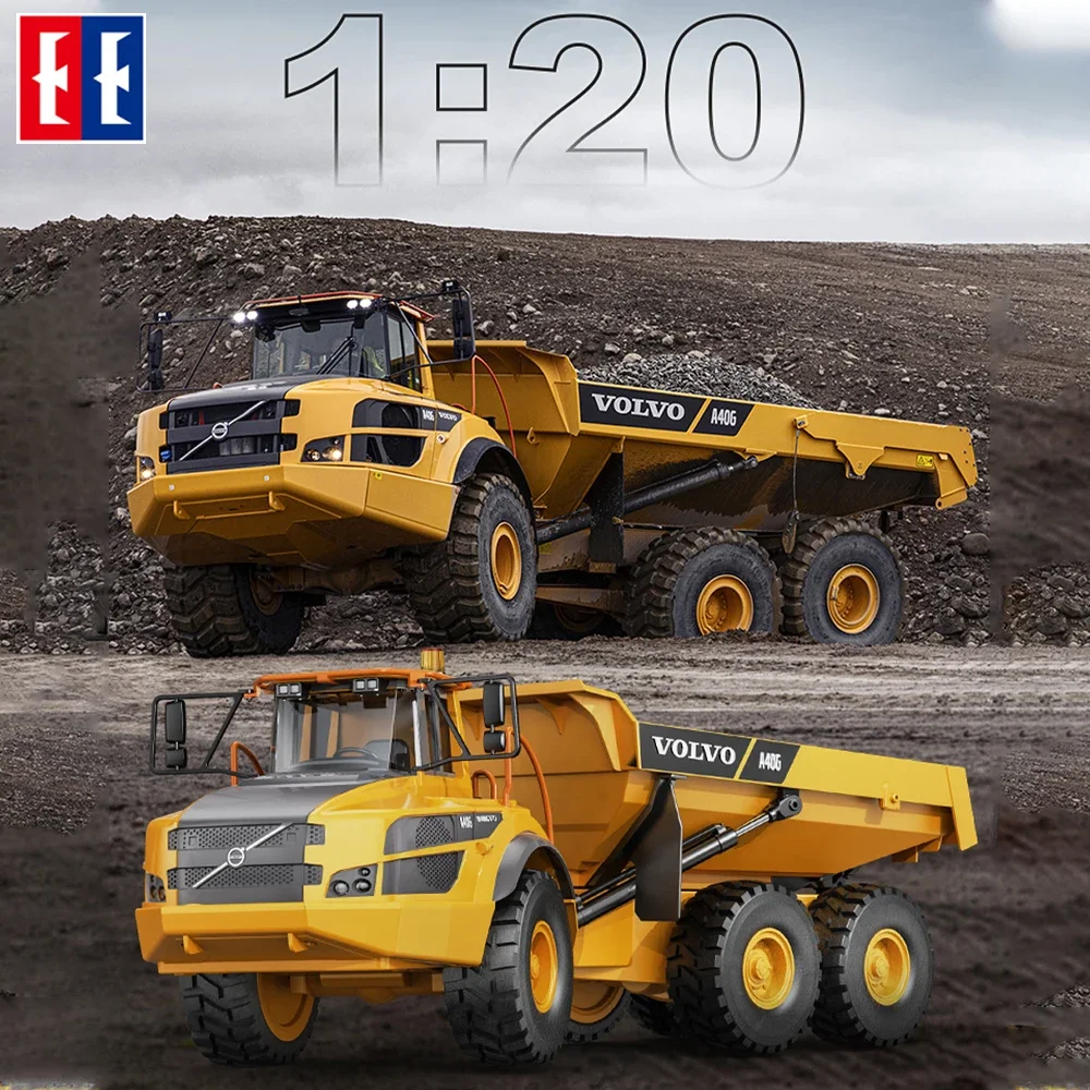 Double E E591 Rc Trucks 1/20 58Cm A40G Remote Control Cars Trucks Electric Dumper Tractor Engineering Vehicle Toys for Kids