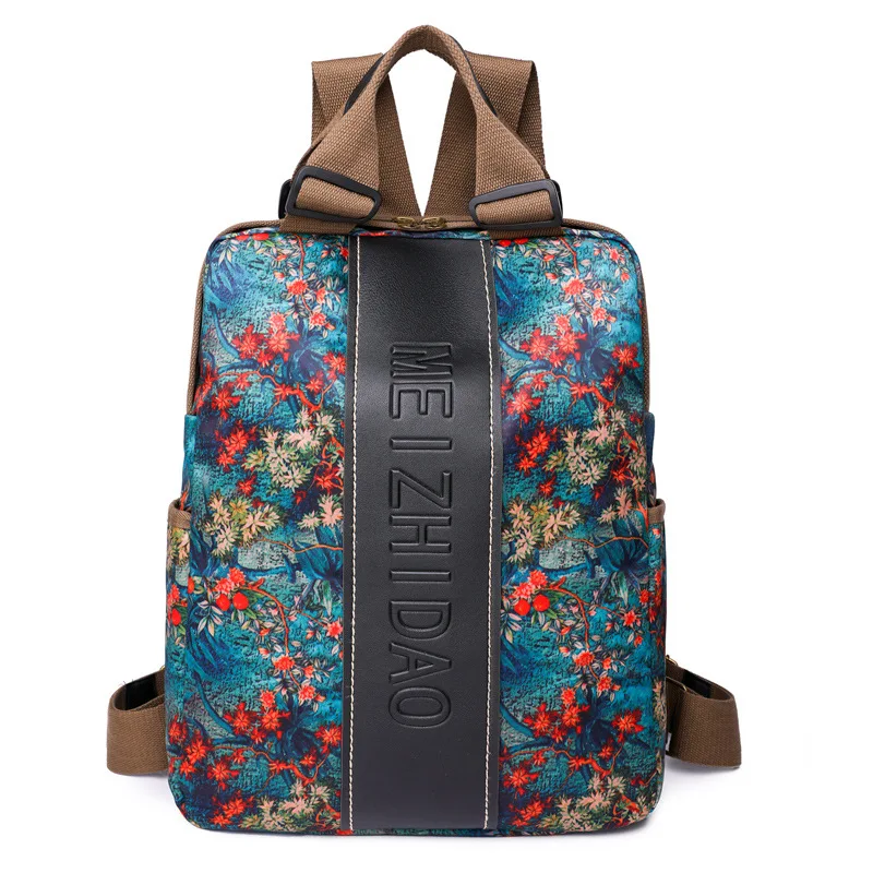 Mochila Impressa Simples e Elegante para Mulheres Bolsa de Grande Capacidade para Viagem Leve Viajante de Lazer Bolsa para Computador Nova - Imagem 2