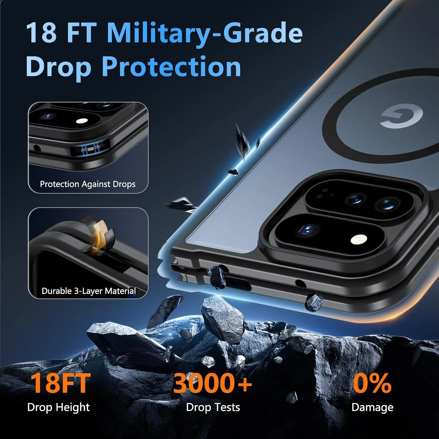 Translucent Magnetic Charging Matte Hard Cover Case