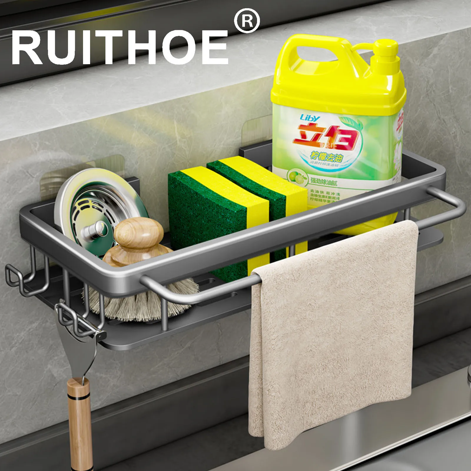 Organizzatore per Lavello da Cucina con Scolapiatti, Facile da Pulire