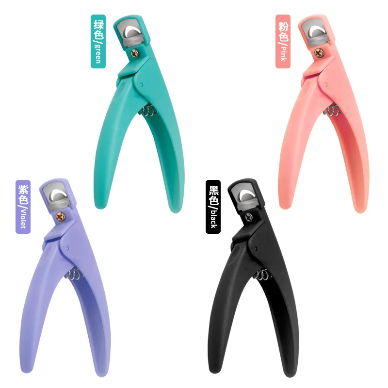 U-shaped French Plastic Nail scissors Art Tips Clipper Trimmer Scissors Round Edge Finger Cutter False Nails Manicure Tool nail clipper set nail clipper nail scissors set nail clippers manicure set manicure sets manicure nail clipper set nail clippers kit