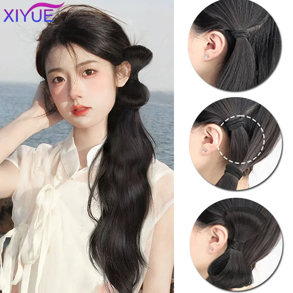 XIYUE   wig, bun, new Chinese style ponytail style wig bag, ancient costume wig, cheongsam, hair bun, headdress, wig, ancient