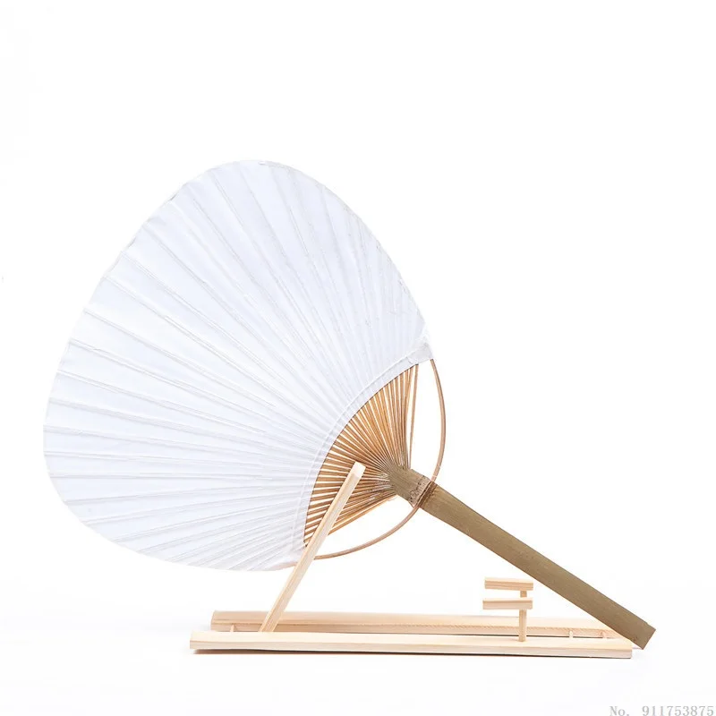 

Hot Summer Pure Bamboo Handle Blank Calligraphy Children DIY art painting Empty Group Valentines Day Wedding Paper Hand Fan