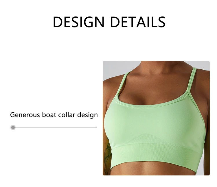 Description Picture 5 of itemSeamless Women Fitness Yoga Top Stretch Gym Sportswear Women Tight Shockproof Workout Beautiful Back Running Training Yoga Bra