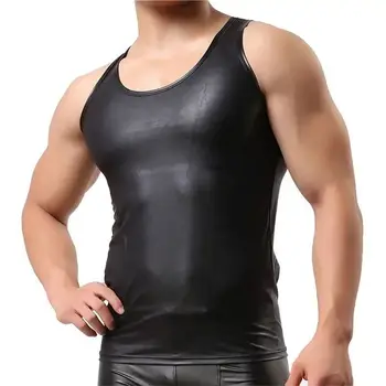 일본 스타일 라운드넥 슬림 탱크 탑, 단색, 편안한 남성 의류, 2023 여름 패션