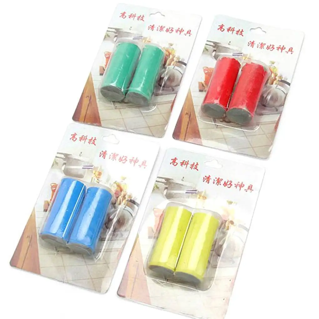 

2PCS Stainless Steel Rod Useful Stick Rust Remover Cleaning Wash Brush Wipe Pot Color Random