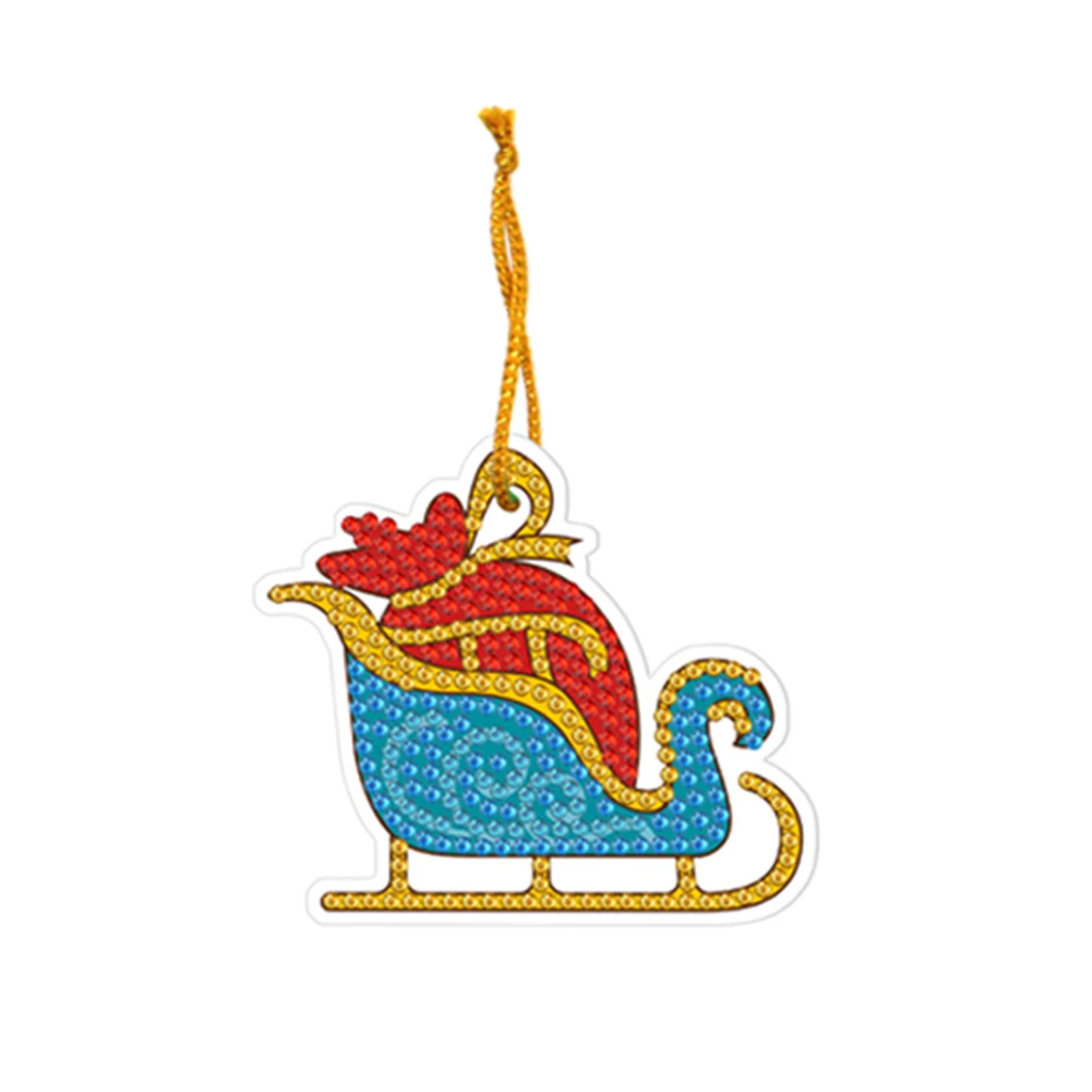 Creative Christmas Pendant DIY Diamond Mosaic Ornament Home Christmas New Year Festive Party Decoration Pendant