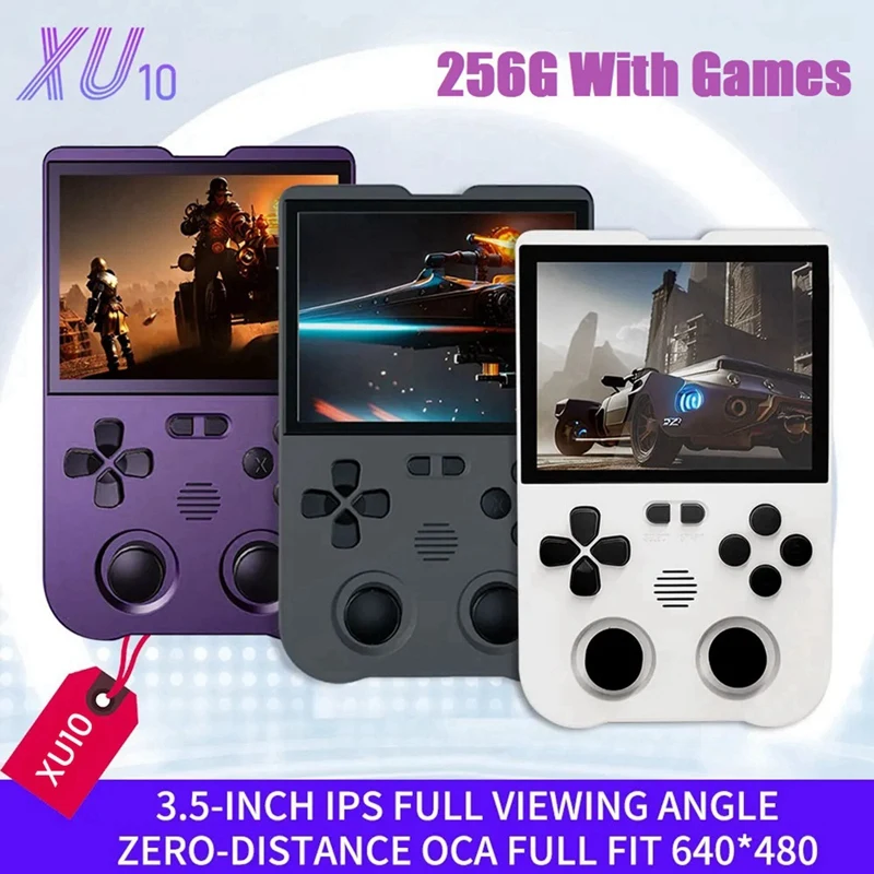 

Игровая консоль, 3,5 дюйма, IPS экран, 256G, аркадный ретро двойной джойстик, 3D игровой плеер RK3326S 64 бит, 3000 мАч