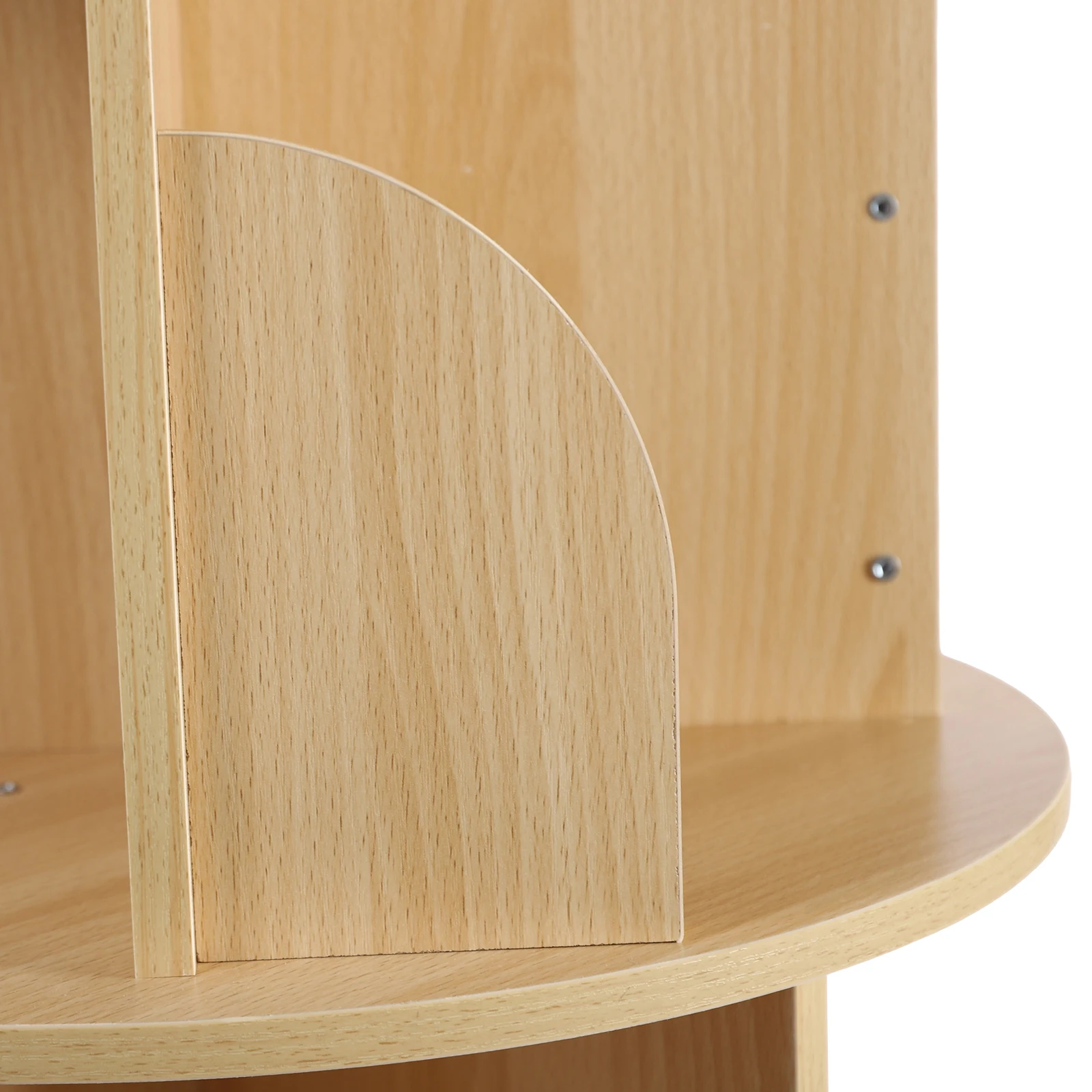 Massivholz 360 ° Drehbares Bücherregal 3-stöckiges Standregal Aufbewahrungsregal für Büro Zuhause Wohnzimmer für Kinder & Erwachsene – Detail 14