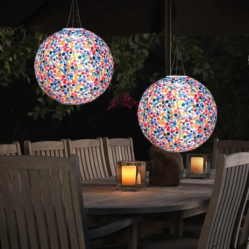 Solar Printed Yard Lantern – Outdoor LED Garden Decor 1