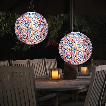 Solar Printed Yard Lantern – Outdoor LED Garden Decor 1