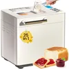 25-in-1 Bread Maker Machine with Automatic Dual Dispenser, 2LB Stainless Steel Breadmaker with Gluten-Free 1