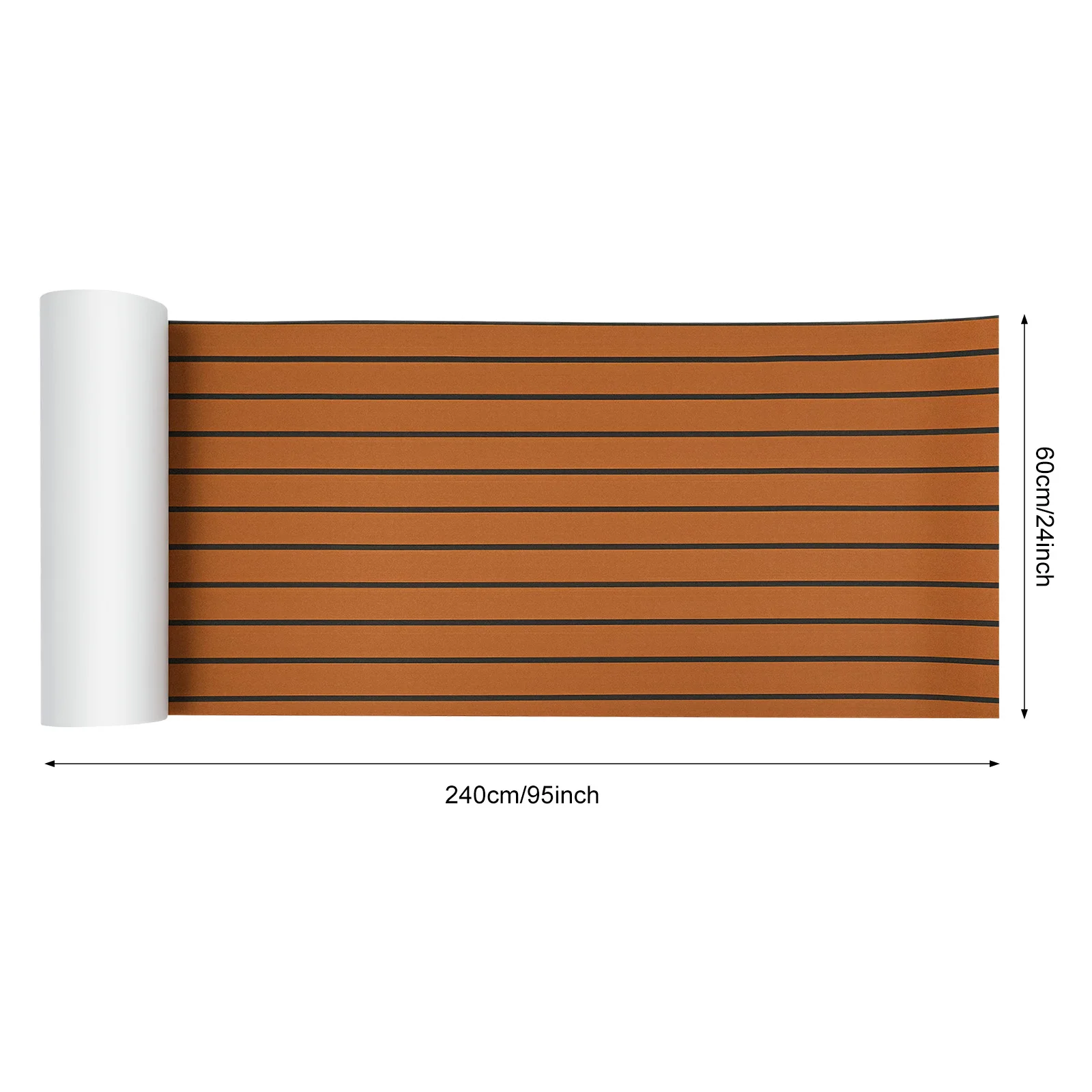 Rutschfeste EVA-Schaumstoff-Deckmatte, 240x60cm Teakholz-Optik Bootsbodenbelag, Rutschfester Wasserdichter Yacht RV SUP Paddleboard-Belag – Detail 7
