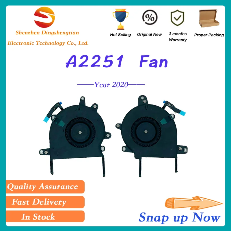 

Original New A2251 Fan For MacBook Pro 13-inch Year 2021 Four Thunderbolt 3 ports High Quality Repair Replacement Laptop