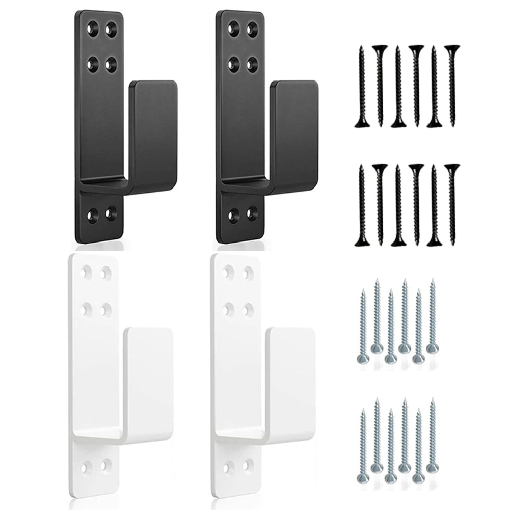 Brackets Sets Door Barricade 2 Pack Door Hardware Safety Bar Bracket Drop Open Bar Holder For Home Security New