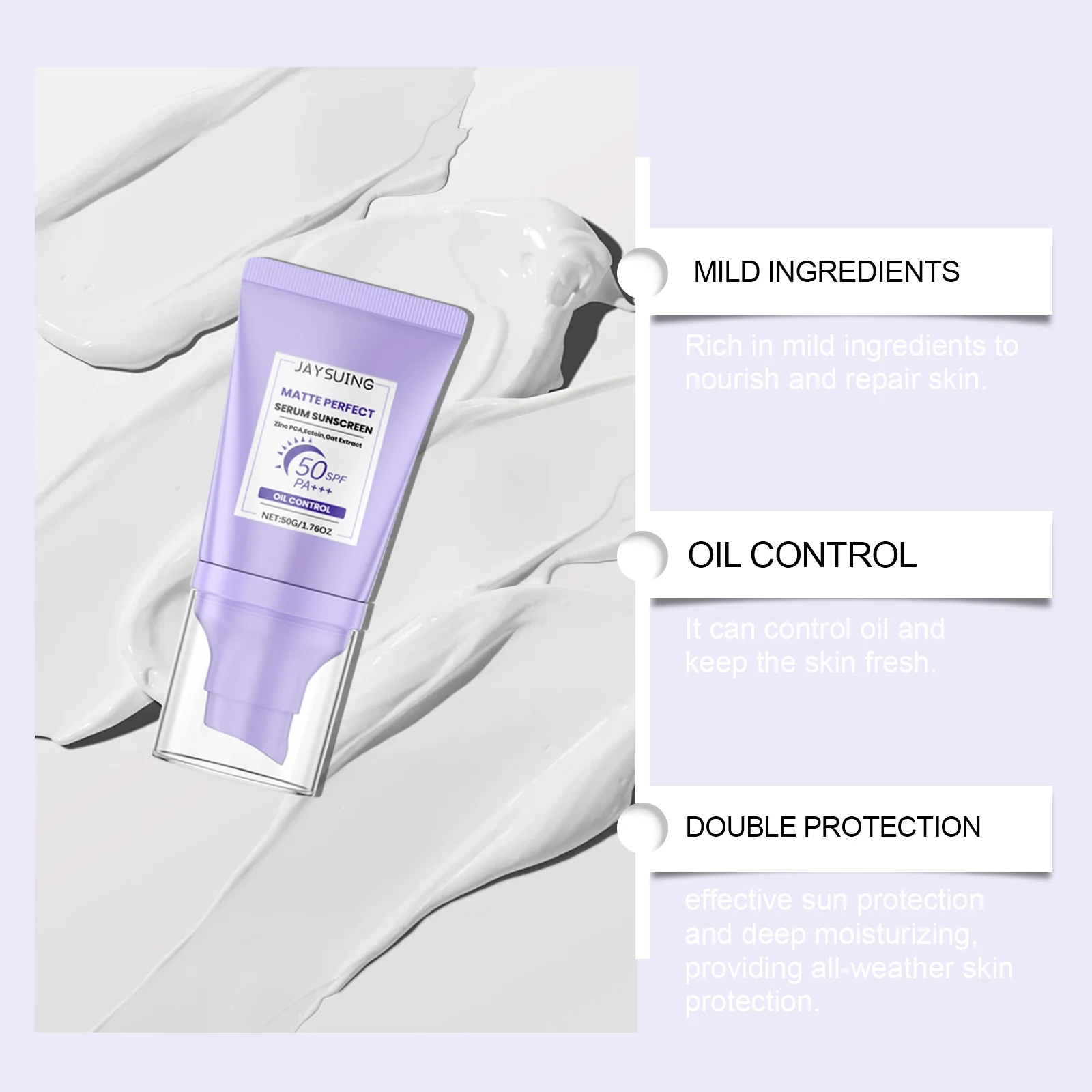 Spf50+ Sunscreen Solar Blocker Skin Whitening Cream Facial Mild Brightning Moisturizer Serum Anti UV Sun Block Isolation Lotion