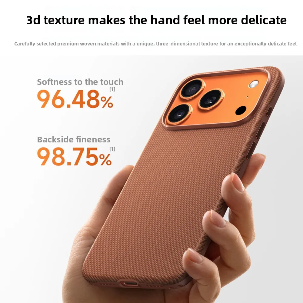 Tech Woven Magnetic Adsorption Phone Case for Iphone 17 Air 16 15 14 13 Pro Max TechWoven for Magsafe Wireless Charge Cover 4
