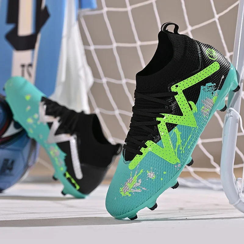 Football Shoes Men Outdoor Sport Training Ultralight Non-Slip Training Match Sport Cleats Grass Futsal Unisex