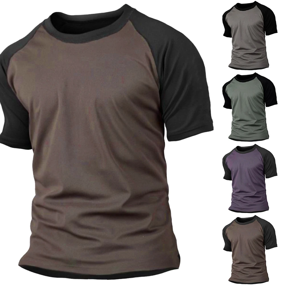 

Vintage T-Shirt Men Summer Bodybuilding Muscle Tops Short Sleeve Fashion Casual Sports Slim Tee Fit Personality Gym Shirts