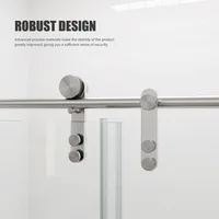Sliding Shower Door, 56-60“ W X 76” H, Clear Tempered Glass, Frameless with Handle and Waterproof Seal, Sliding Shower Door 2