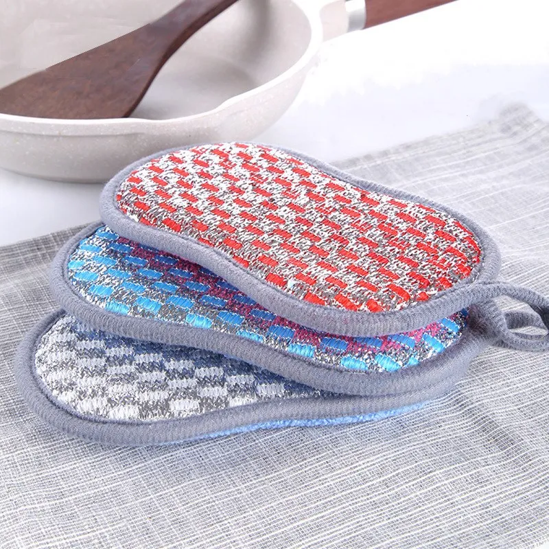 20Pcs Household Decontamination Cleaning Cloth Kitchen Dish Pan Pot  Tableware Washing Scouring Pad Kitchen Towel